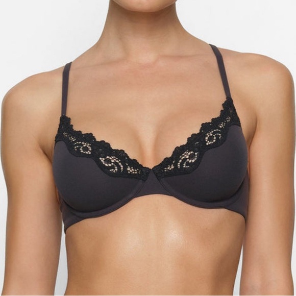 Skims Fits Everybody Lace Unlined Scoop Bra 34DD NWOT - Picture 1 of 5